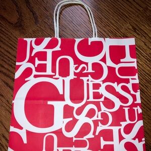 Guess red/white gift bag/shopping bag